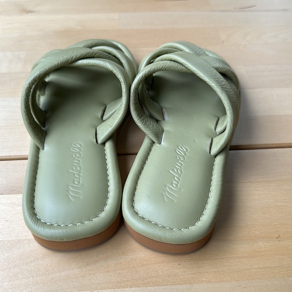 New Madewell The Leeandra Slide Sandal in Lichen Green - Picture 4 of 9